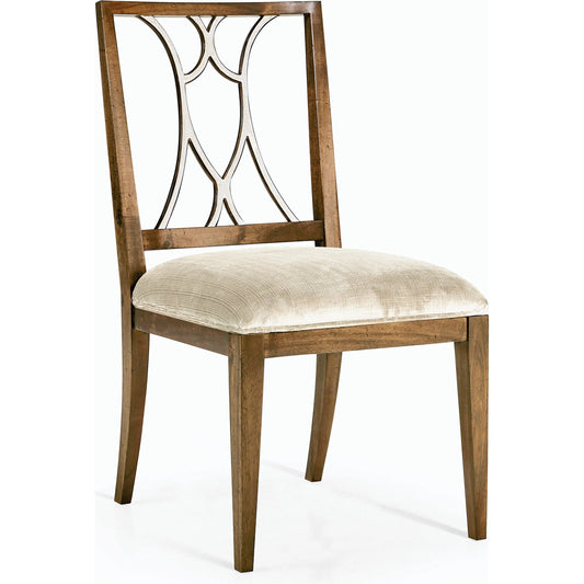001 SI-2186344 | Primary Silo | Osborne Side Chair by Jonathan Charles in brown and medium brown mahogany. Made from mahogany, foam, fabric, eggshell in a modern style.