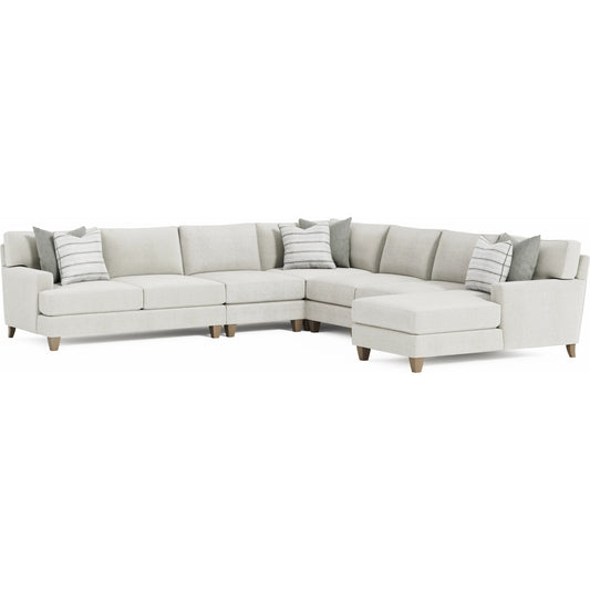 Mila 6-Piece Fabric Sectional by Bernhardt in beige. Made from fabric in a unique style.