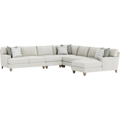 Mila 6-Piece Fabric Sectional by Bernhardt in white. Made from fabric in a transitional style.