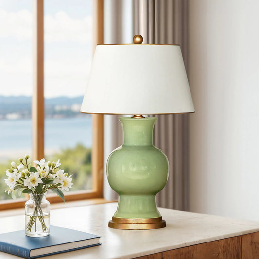 Juliette Verte Lamp by Bradburn Home. Made from ceramic in a unique style.
