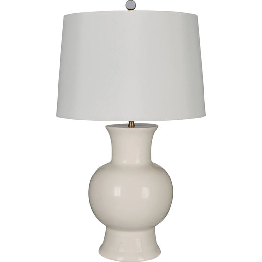 Juliette White Basic Lamp by Bradburn Home. Made from ceramic in a unique style.