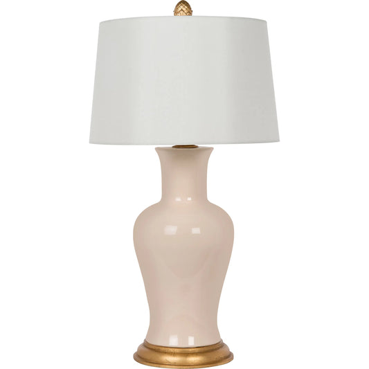 Amelie Pink Lamp by Bradburn Home. Made from ceramic in a unique style.