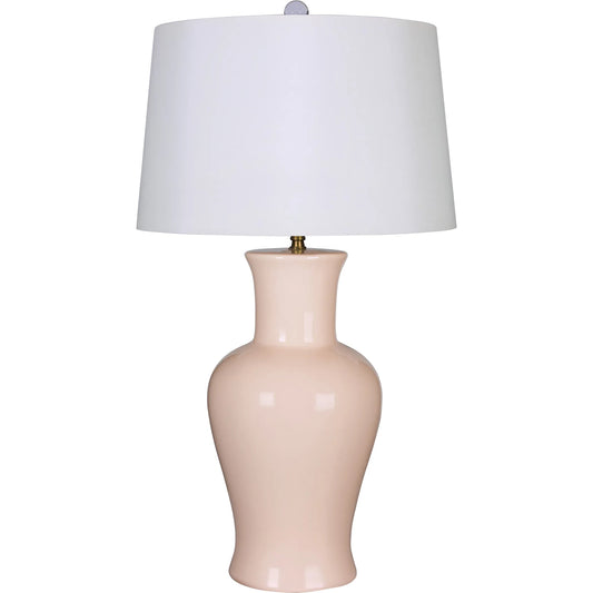 Amelie Pink Basic Lamp by Bradburn Home. Made from ceramic in a unique style.