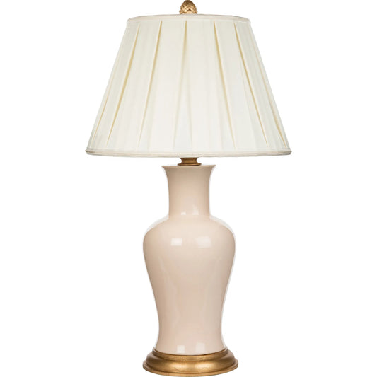 Amelie Pink Couture Lamp by Bradburn Home. Made from ceramic in a unique style.