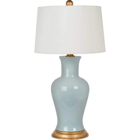 Amelie Blue Lamp by Bradburn Home. Made from ceramic in a unique style.