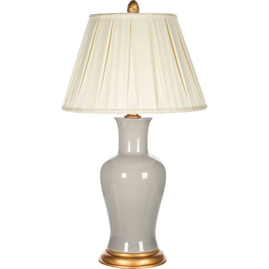 Amelie Grey Lamp by Bradburn Home. Made from ceramic in a unique style.
