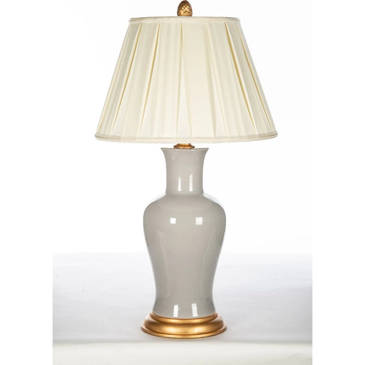 Amelie Grey Lamp by Bradburn Home. Made from ceramic in a unique style.