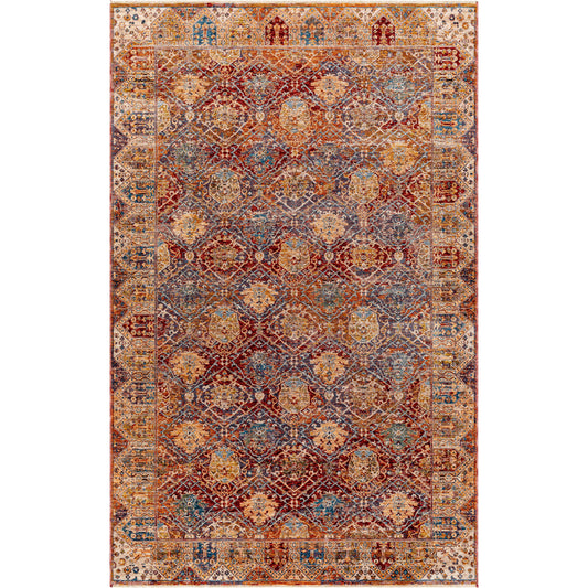 Arya Rug - 30713 by Livabliss in dark red, light olive, blue, dark blue, beige, olive. Made from 70% polyester, 30% viscose in a unique style.