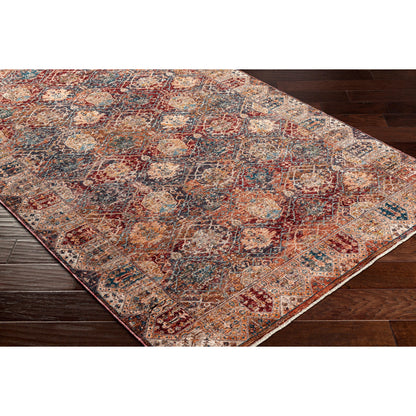 Arya Rug - 30713 by Livabliss in dark red, light olive, blue, dark blue, beige, olive. Made from 70% polyester, 30% viscose in a unique style.