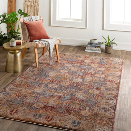 Arya Rug - 30713 by Livabliss in dark red, light olive, blue, dark blue, beige, olive. Made from 70% polyester, 30% viscose in a unique style.