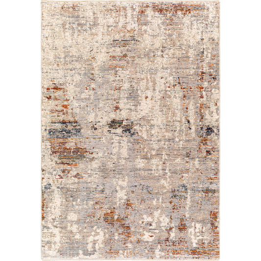 Arya Rug - 30714 by Livabliss in light gray, white, medium gray, charcoal, dark red, ivory. Made from 70% polyester, 30% viscose in a unique style.