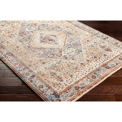 Arya Rug - 30715 by Livabliss in medium gray, blue, black, dark red, charcoal, light gray. Made from 70% polyester, 30% viscose in a unique style.