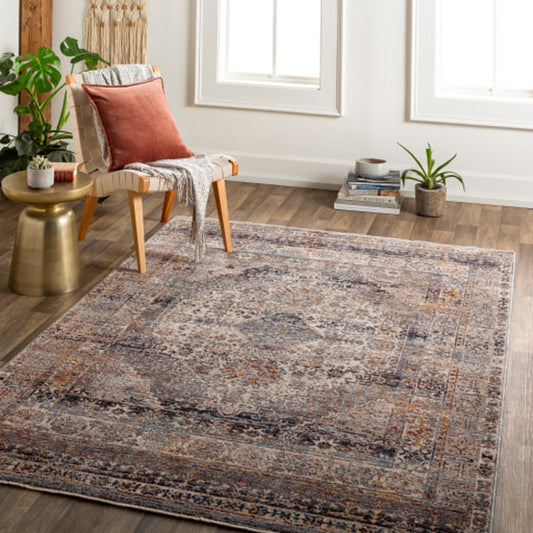 Arya Rug - 30801 by Livabliss in medium gray, charcoal. Made from 70% polyester, 30% viscose in a unique style.