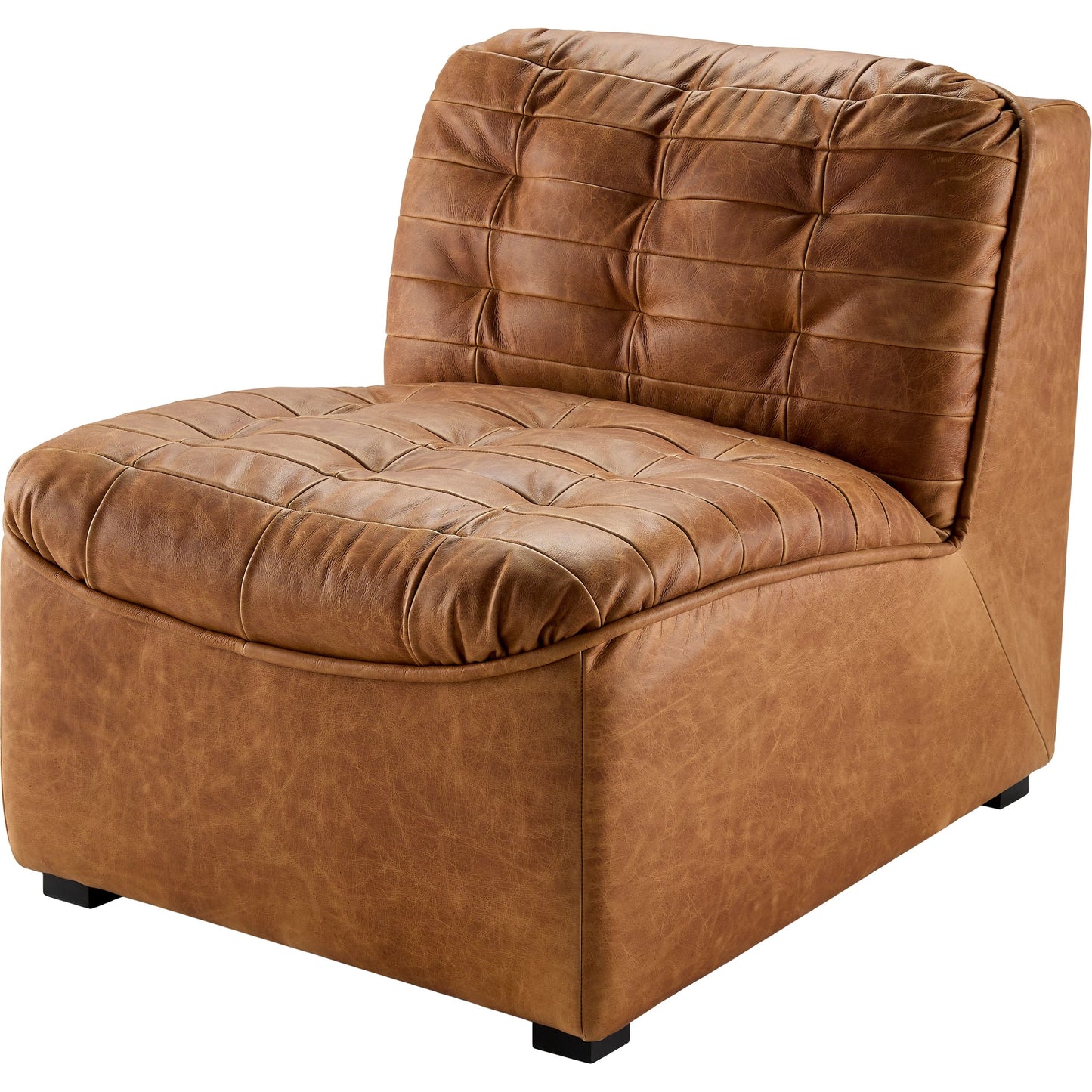 001 SI-2053497 | Primary Silo | Oryan - 497471 by Surya in brown. Made from top: leather; upholstery: leather, base: rubber wood, fill: 75% polyurethane foam, 25% dacron in a transitional style.