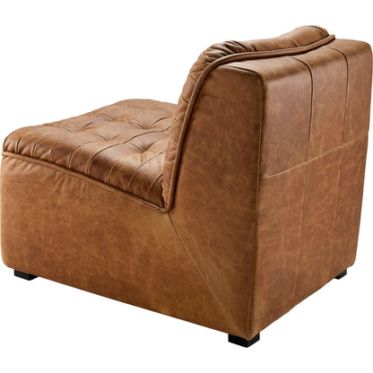 Oryan - 497471 by Surya in brown. Made from top: leather; upholstery: leather, base: rubber wood, fill: 75% polyurethane foam, 25% dacron in a transitional style.
