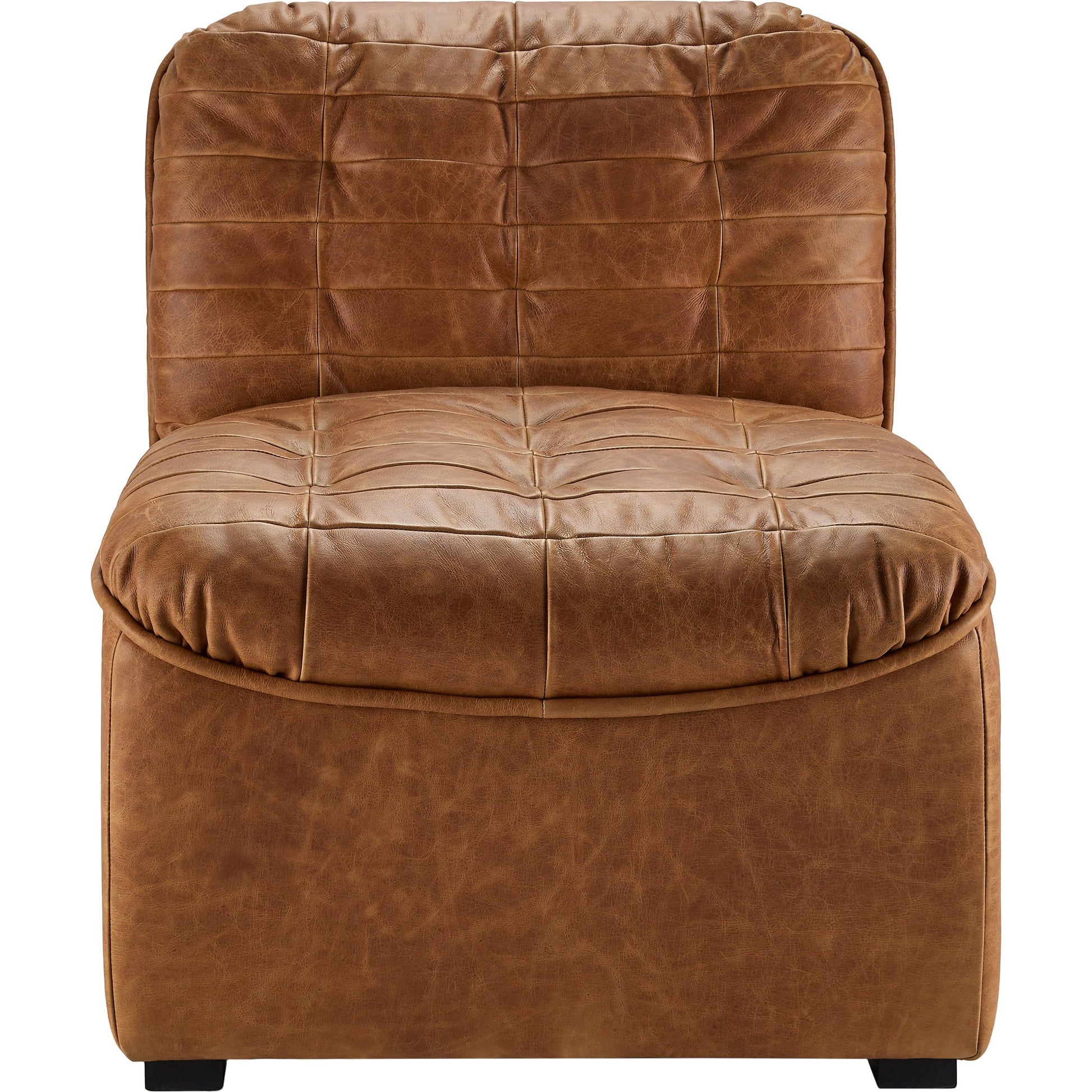 Oryan - 497471 by Surya in brown. Made from top: leather; upholstery: leather, base: rubber wood, fill: 75% polyurethane foam, 25% dacron in a transitional style.