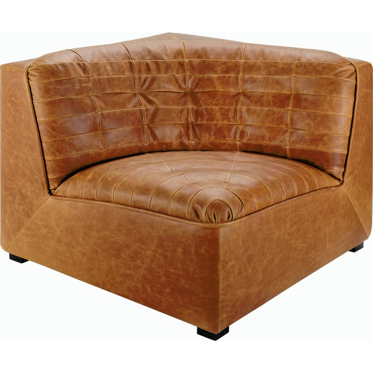 Oryan Accent Chair - 528564 by Surya in upholstery: brown, base: black and painted. Made from leather, pine, polyurethane foam, dacron in a transitional style.