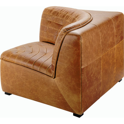 Oryan Accent Chair - 528564 by Surya in upholstery: brown, base: black and painted. Made from leather, pine, polyurethane foam, dacron in a transitional style.