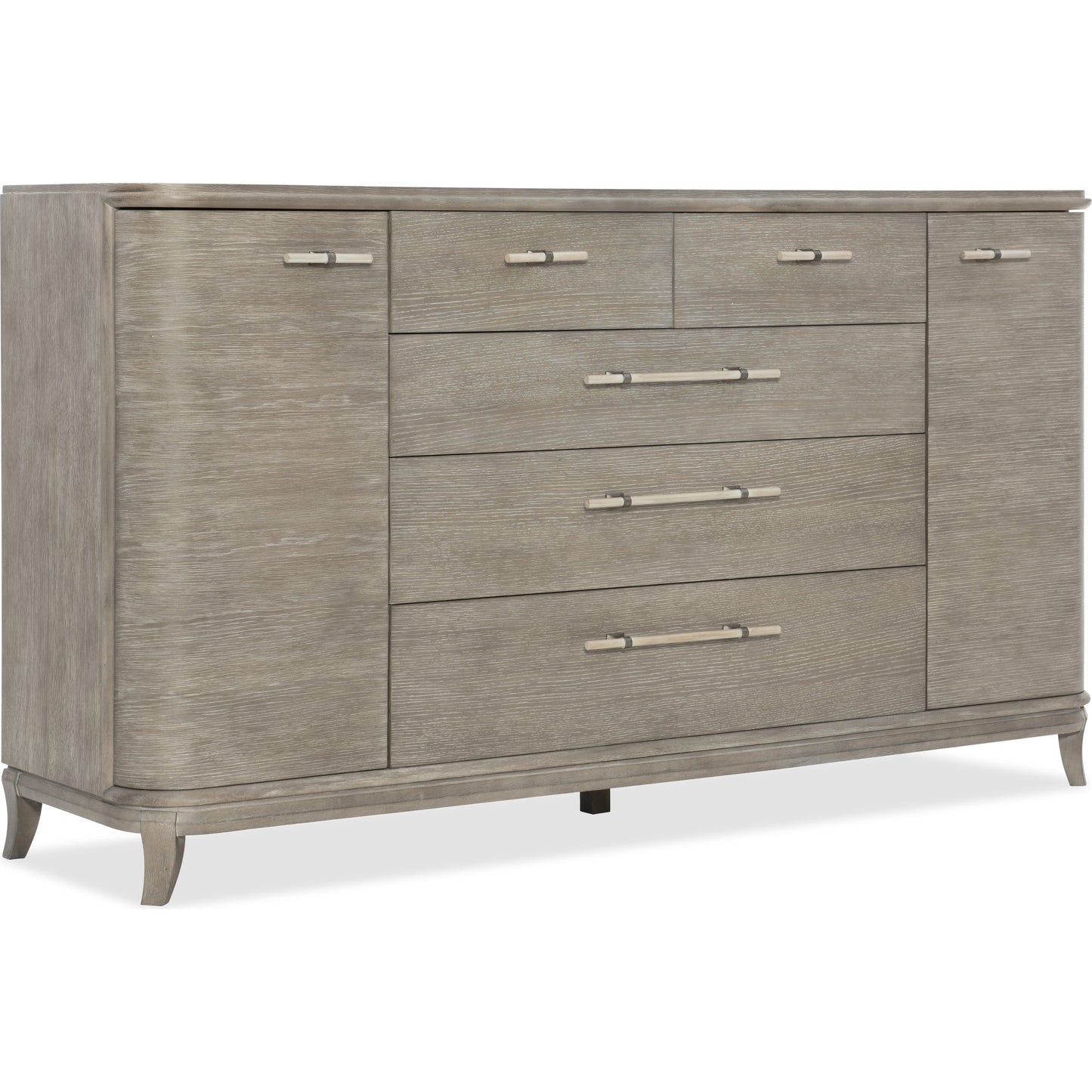 001 SI-1748212 | Primary Silo | Affinity Server by Hooker Furniture in greige. Made from oak veneers in a coastal style.
