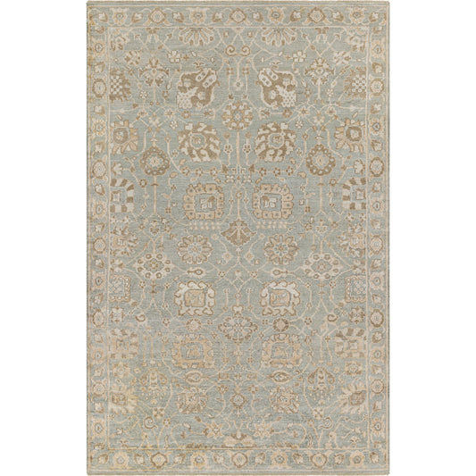 Royal Rug - 26038 by Surya in dusty sage, yellow, taupe, light beige. Made from 100% viscose in a unique style.