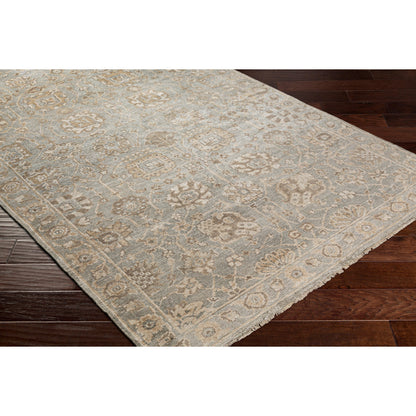 Royal RYL-2304 Rug by Surya in dusty sage, yellow, taupe, light beige. Made from 100% viscose in a unique style.