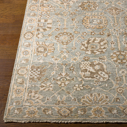 Royal RYL-2304 Rug by Surya in dusty sage, yellow, taupe, light beige. Made from 100% viscose in a unique style.
