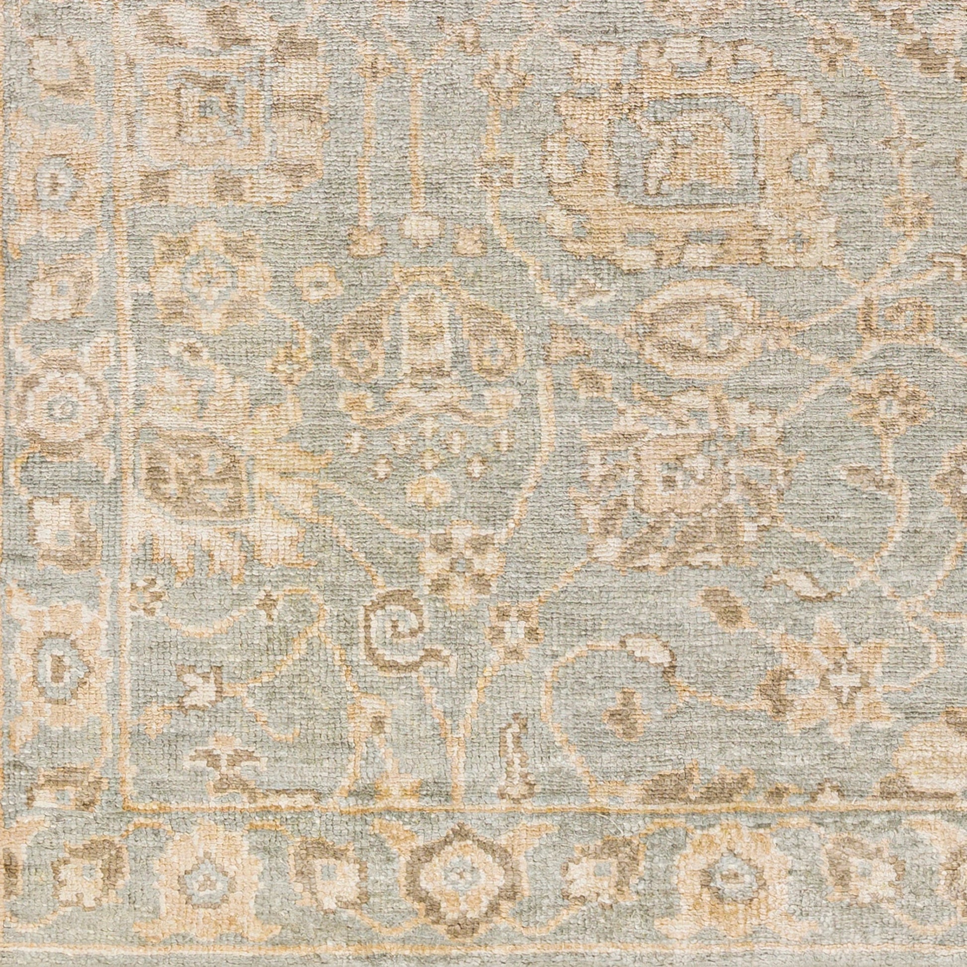 Royal RYL-2304 Rug by Surya in dusty sage, yellow, taupe, light beige. Made from 100% viscose in a unique style.