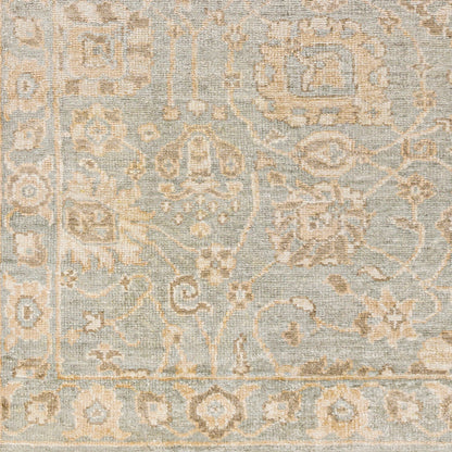 Royal RYL-2304 Rug by Surya in dusty sage, yellow, taupe, light beige. Made from 100% viscose in a unique style.