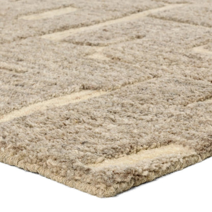 Reyner RYN05 Rug by Jaipur Living in taupe, cream. Made from 100% wool in a unique style.