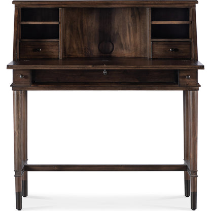 Commerce and Market Secretariat Secretary by Hooker Furniture in dark wood. Made from clean acacia solids in a transitional style.