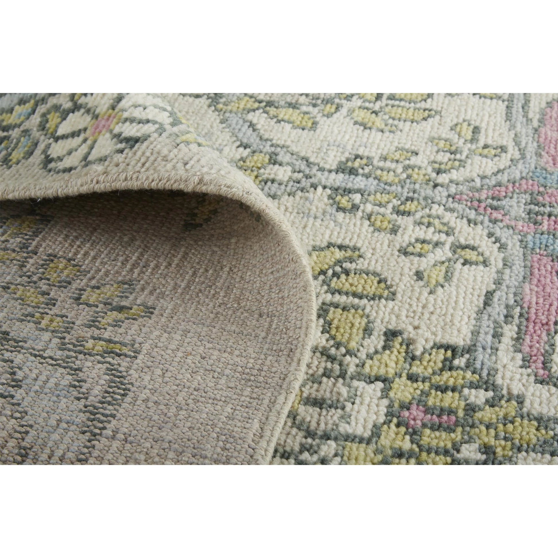Beall Traditional & Botanical Rug - 6714F by Feizy in ivory, pink, green. Made from wool in a unique style.