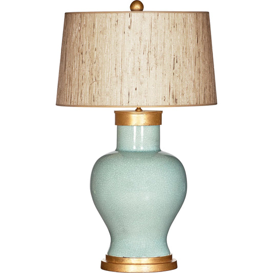Celadon Cove Couture Lamp by Bradburn Home in celedon, seagrass. Made from ceramic in a unique style.
