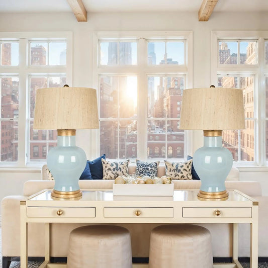 Paradiso Cove Couture Lamp by Bradburn Home. Made from ceramic in a unique style.