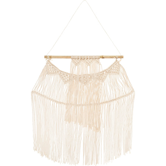 Azra - 26197 by Surya in cream. Made from 100% cotton, 100% wood in a unique style.