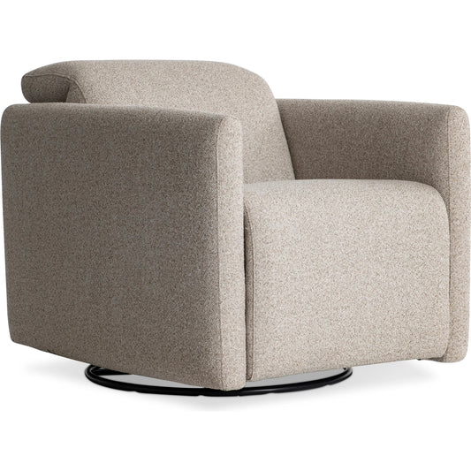 Livvy Fabric Power Motion Swivel Chair by Bernhardt in beige, tan. Made from fabric in a transitional style.
