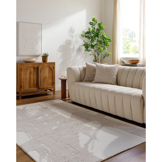 Rize Rug - 488505 by Livabliss in metallic - silver, pale pink, silver, slate. Made from face: 100% wool, warp: 100% cotton in a unique style.