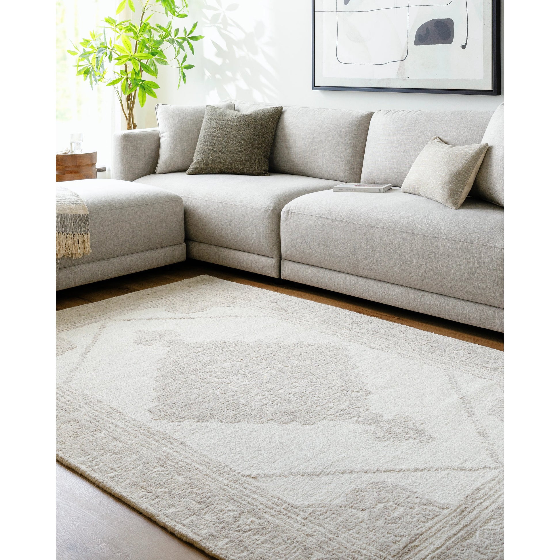 Rize Rug - 488531 by Livabliss in ivory, taupe, sandstone. Made from wool in a unique style.