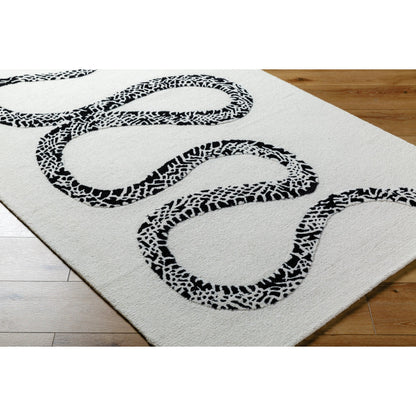 Rize Rug - 488542 by Livabliss in ivory, midnight black. Made from face: 100% wool, warp: 100% cotton in a unique style.