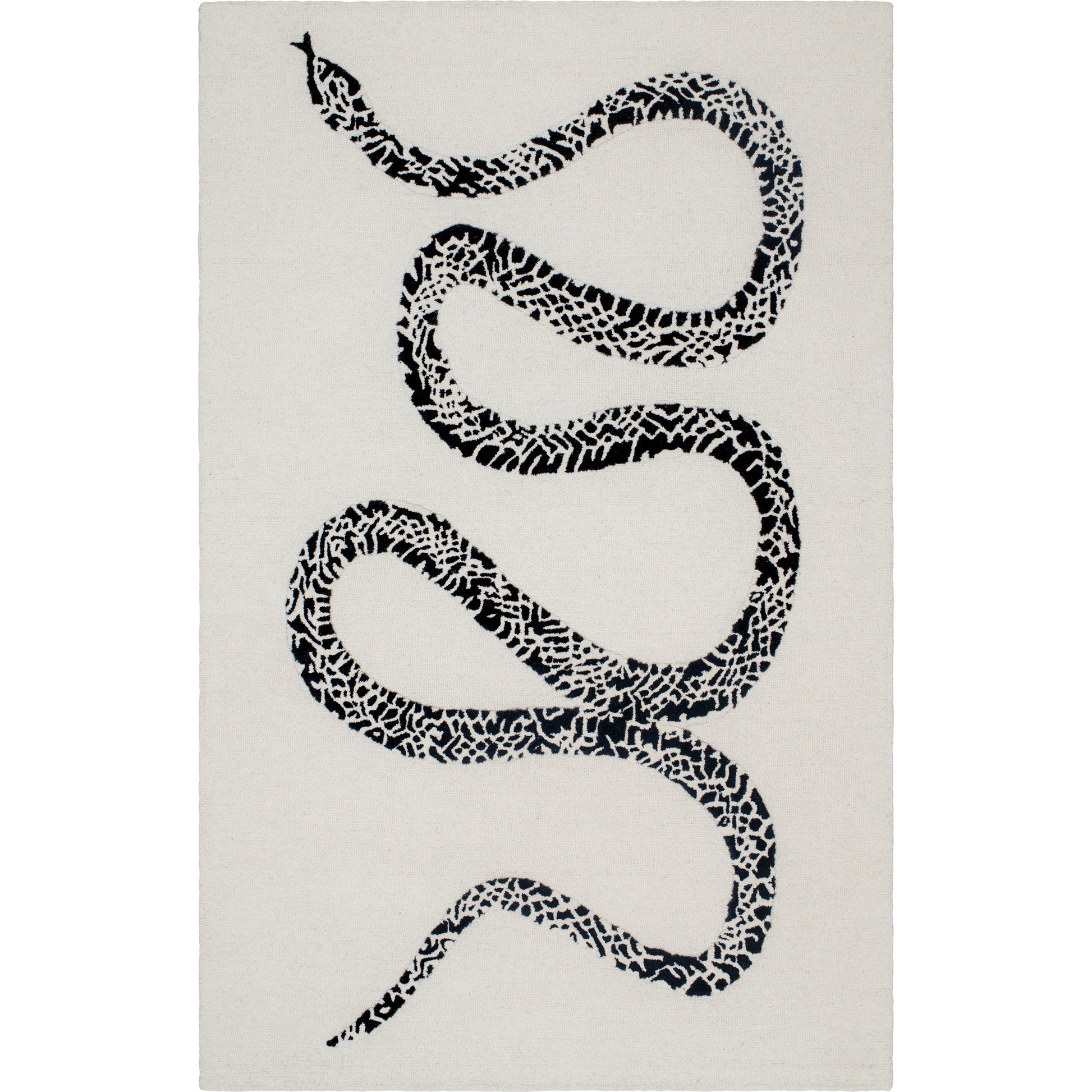 Rize Rug - 488542 by Livabliss in ivory, midnight black. Made from face: 100% wool, warp: 100% cotton in a unique style.