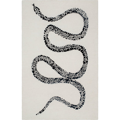 Rize Rug - 488542 by Livabliss in ivory, midnight black. Made from face: 100% wool, warp: 100% cotton in a unique style.