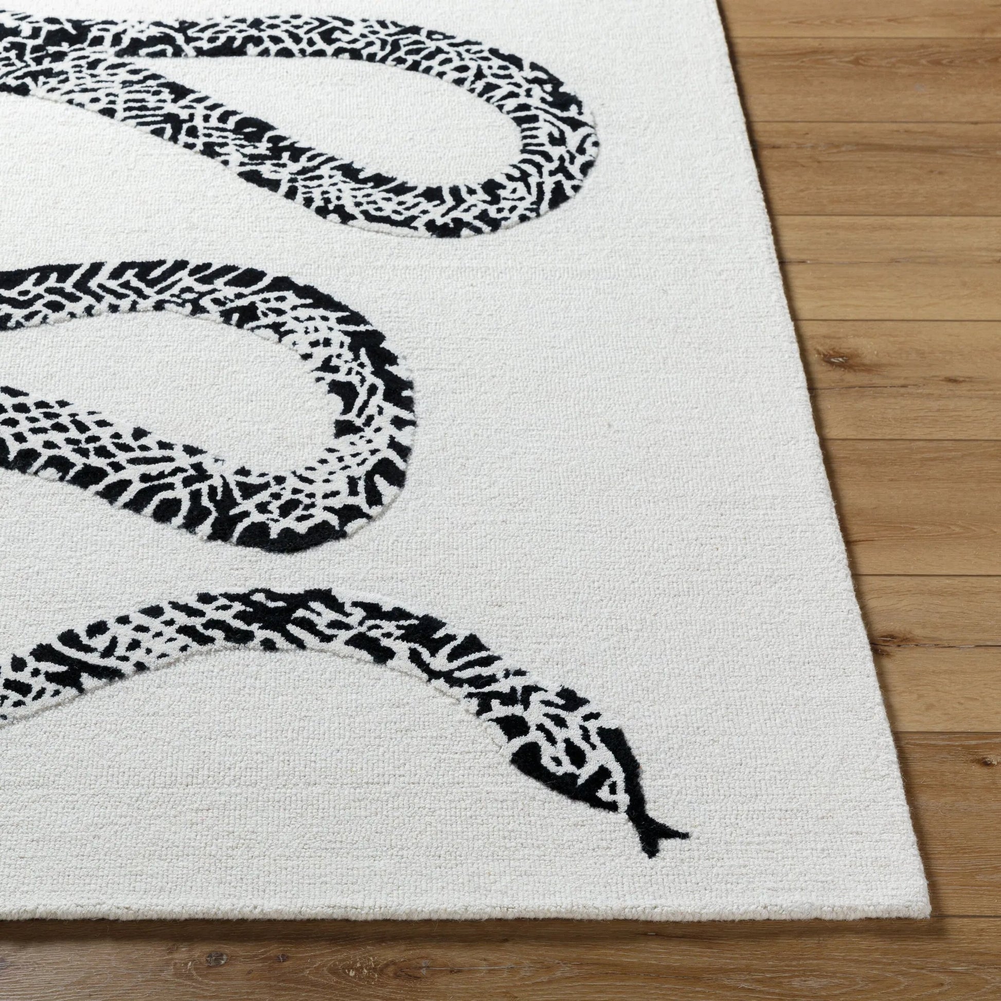 Rize Rug - 488542 by Livabliss in ivory, midnight black. Made from face: 100% wool, warp: 100% cotton in a unique style.