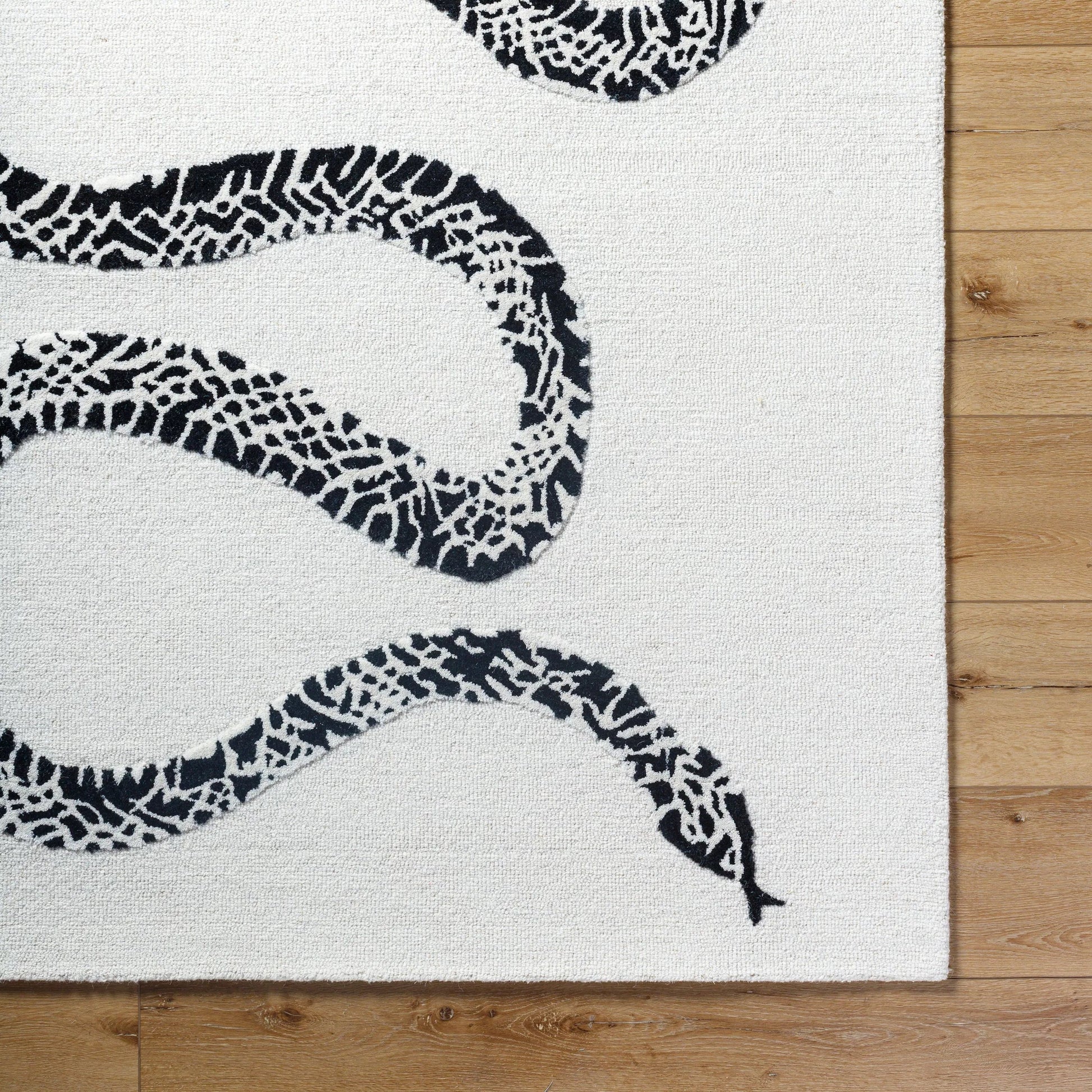 Rize Rug - 488542 by Livabliss in ivory, midnight black. Made from face: 100% wool, warp: 100% cotton in a unique style.