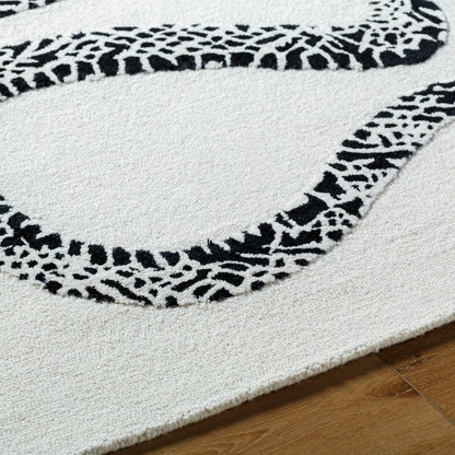 Rize Rug - 488542 by Livabliss in ivory, midnight black. Made from face: 100% wool, warp: 100% cotton in a unique style.