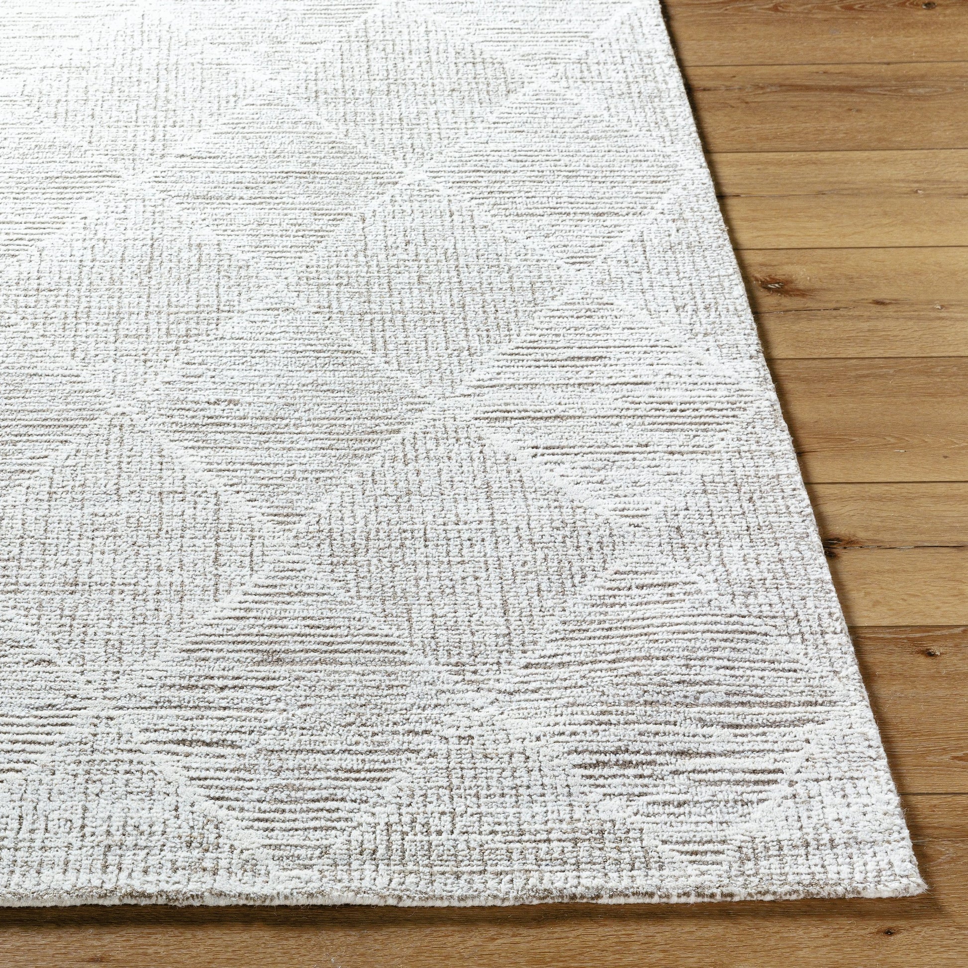 Rize Rug - 488554 by Livabliss in ivory, taupe, light gray. Made from wool in a unique style.