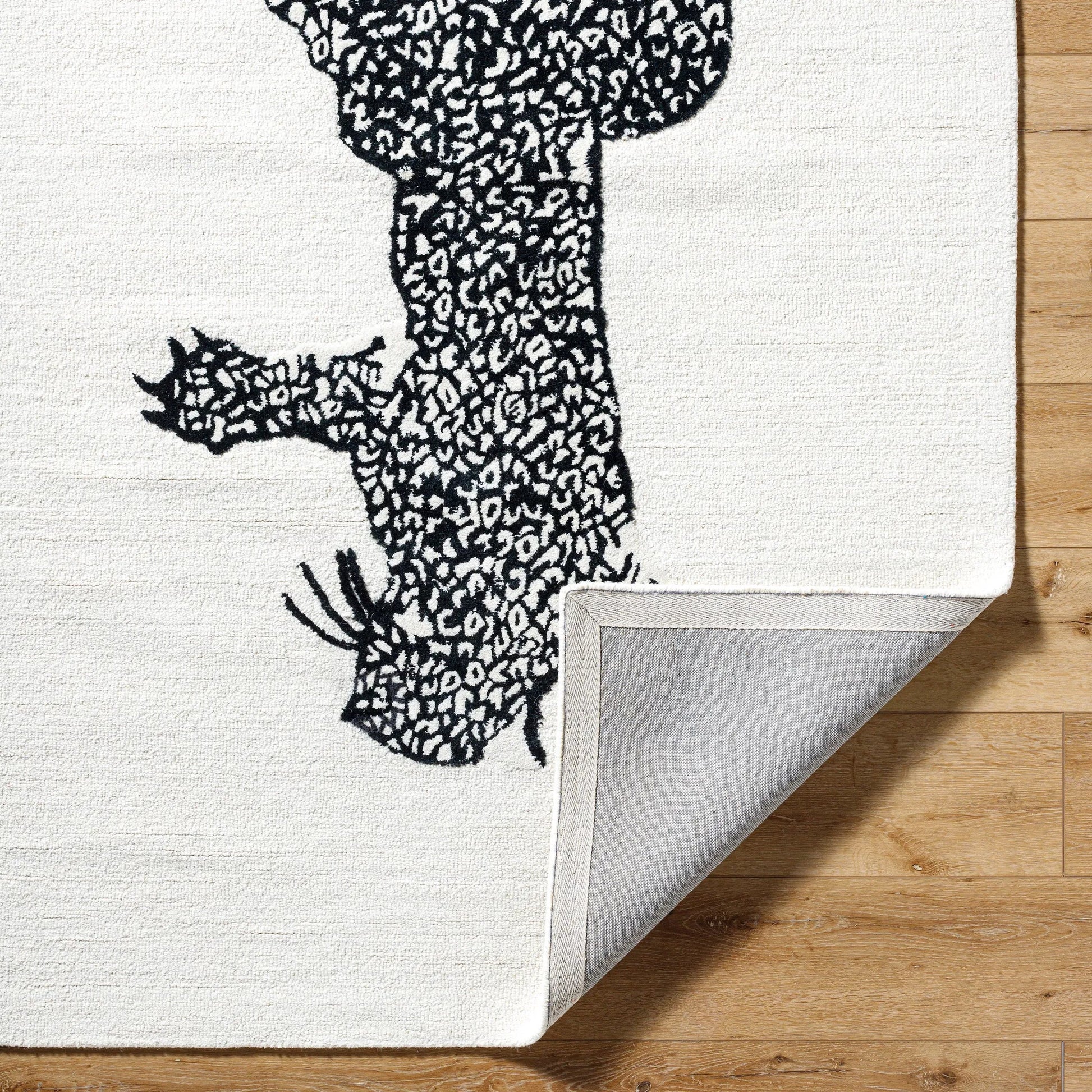 Rize Rug - 488564 by Livabliss in ivory, jet black. Made from wool in a unique style.