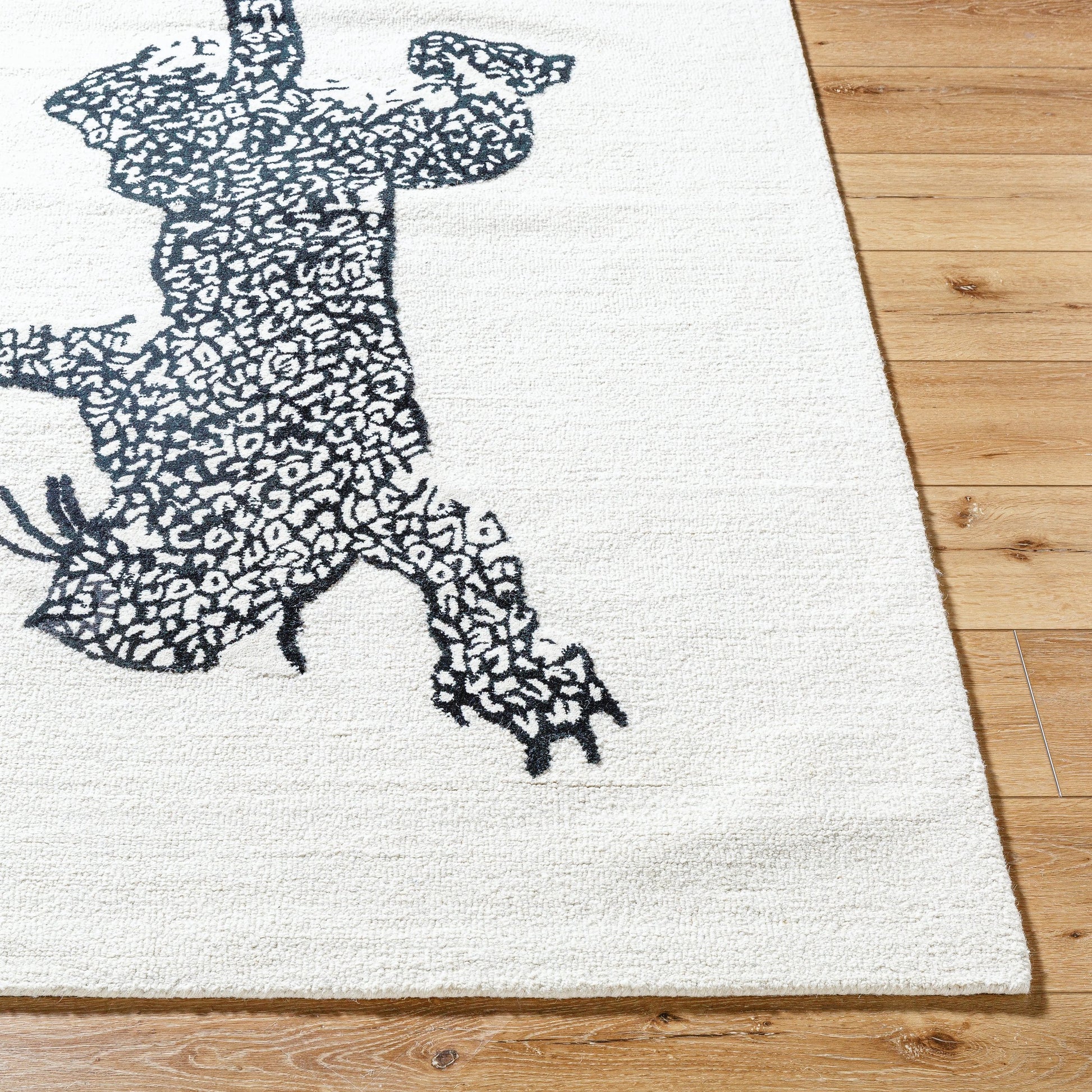 Rize Rug - 488564 by Livabliss in ivory, jet black. Made from wool in a unique style.