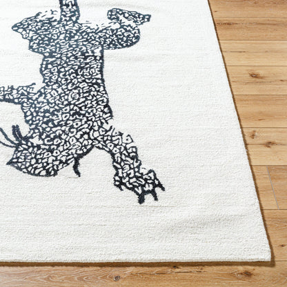 Rize Rug - 488564 by Livabliss in ivory, jet black. Made from wool in a unique style.