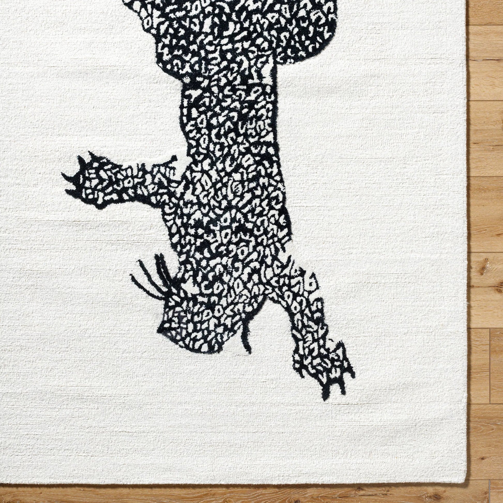 Rize Rug - 488564 by Livabliss in ivory, jet black. Made from wool in a unique style.