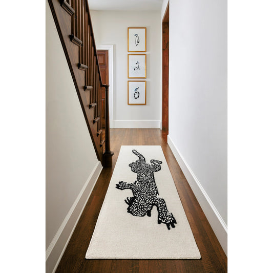 Rize Rug - 488564 by Livabliss in off-white, black. Made from wool in a unique style.