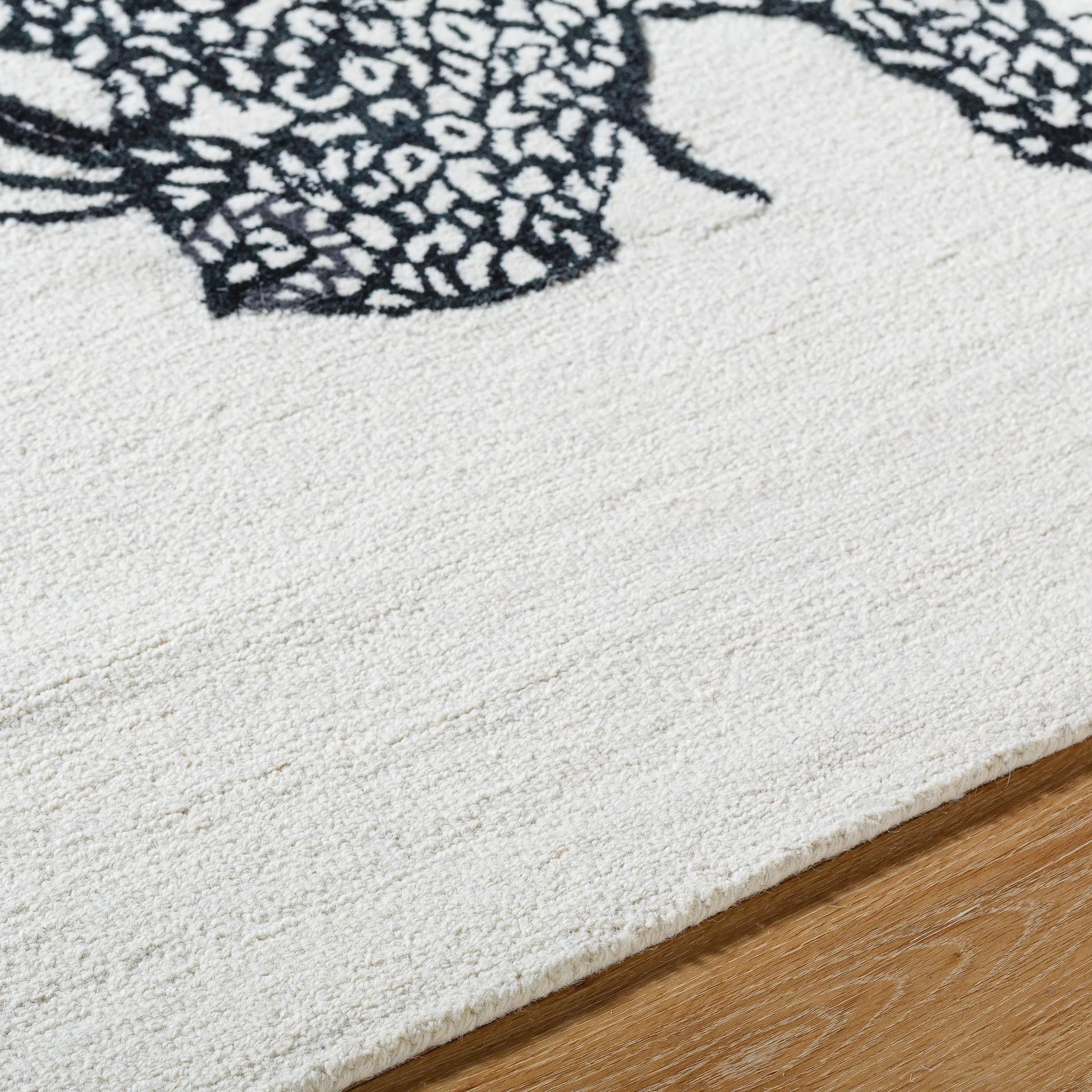Rize Rug - 488564 by Livabliss in ivory, jet black. Made from wool in a unique style.